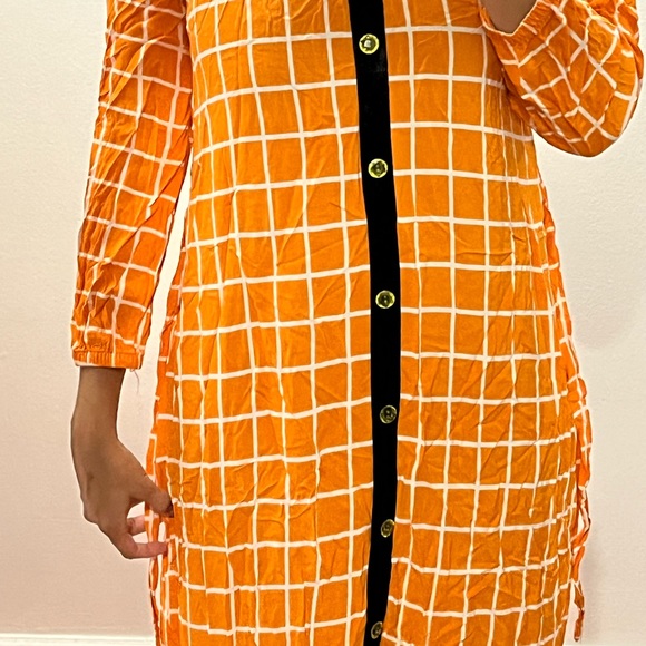 YELLOW VISCOSE MAXI DRESS - Picture 4 of 6